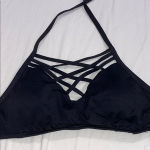 Black Crossy Bathing Suit Top
